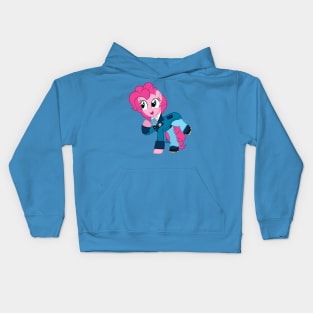 Pinkie Pie as the 6th Doctor (blue) Kids Hoodie